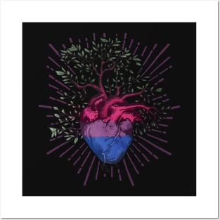 Bisexual Heart Tree of Life Posters and Art